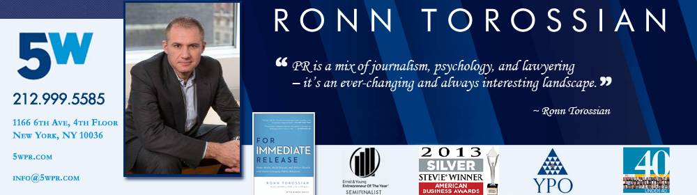Ronn Torossian 5W Public Relations CEO Blog