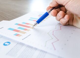 data charts on paper