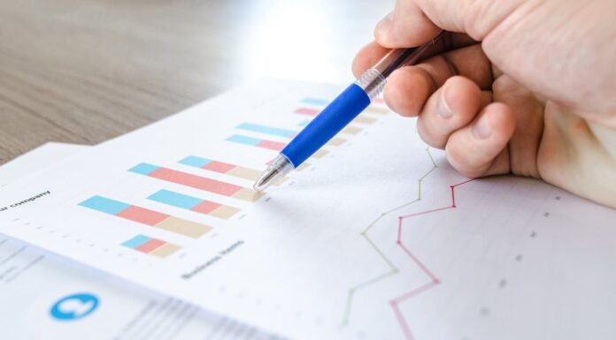 data charts on paper